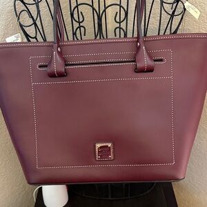 Dooney & Bourke Wine Leather Tote